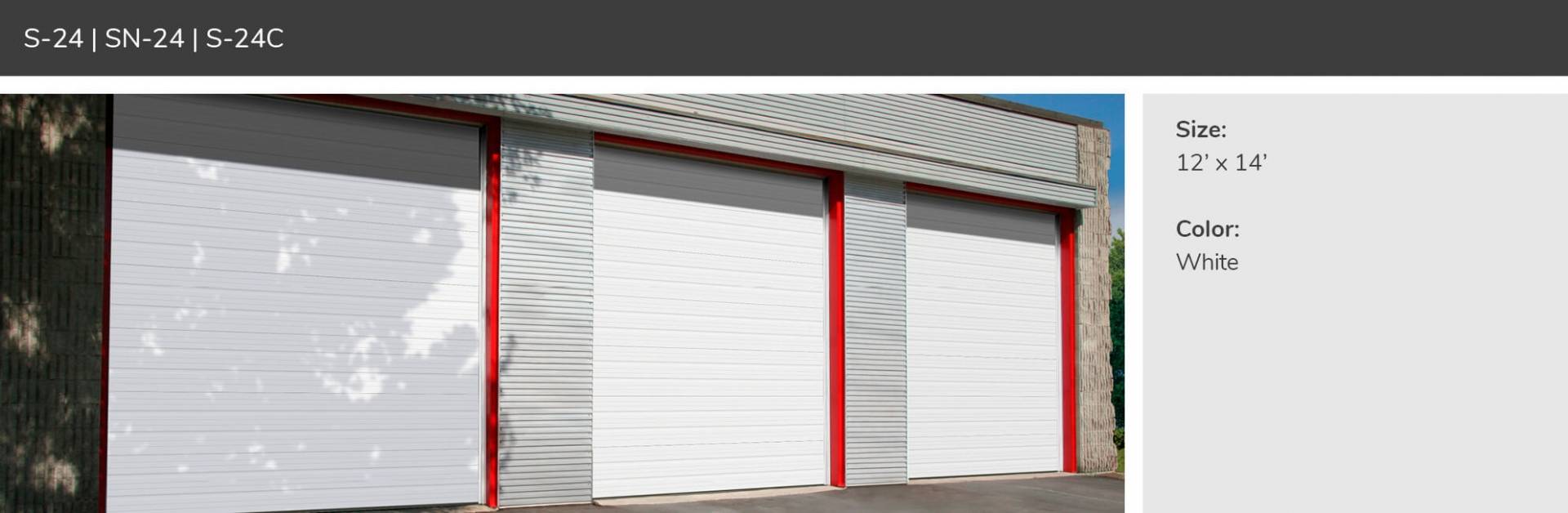 S24, SN24 and S24C Commercial Garage Door Manufacturer Garaga